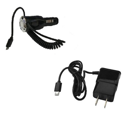 2 AMP Car Charger + Wall Charger for TracFone Net10 ZTE Z353VL Cymbal 