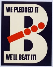 WE PLEDGED IT World War 2 Giclee Fine Art Poster Reproduction 19x24