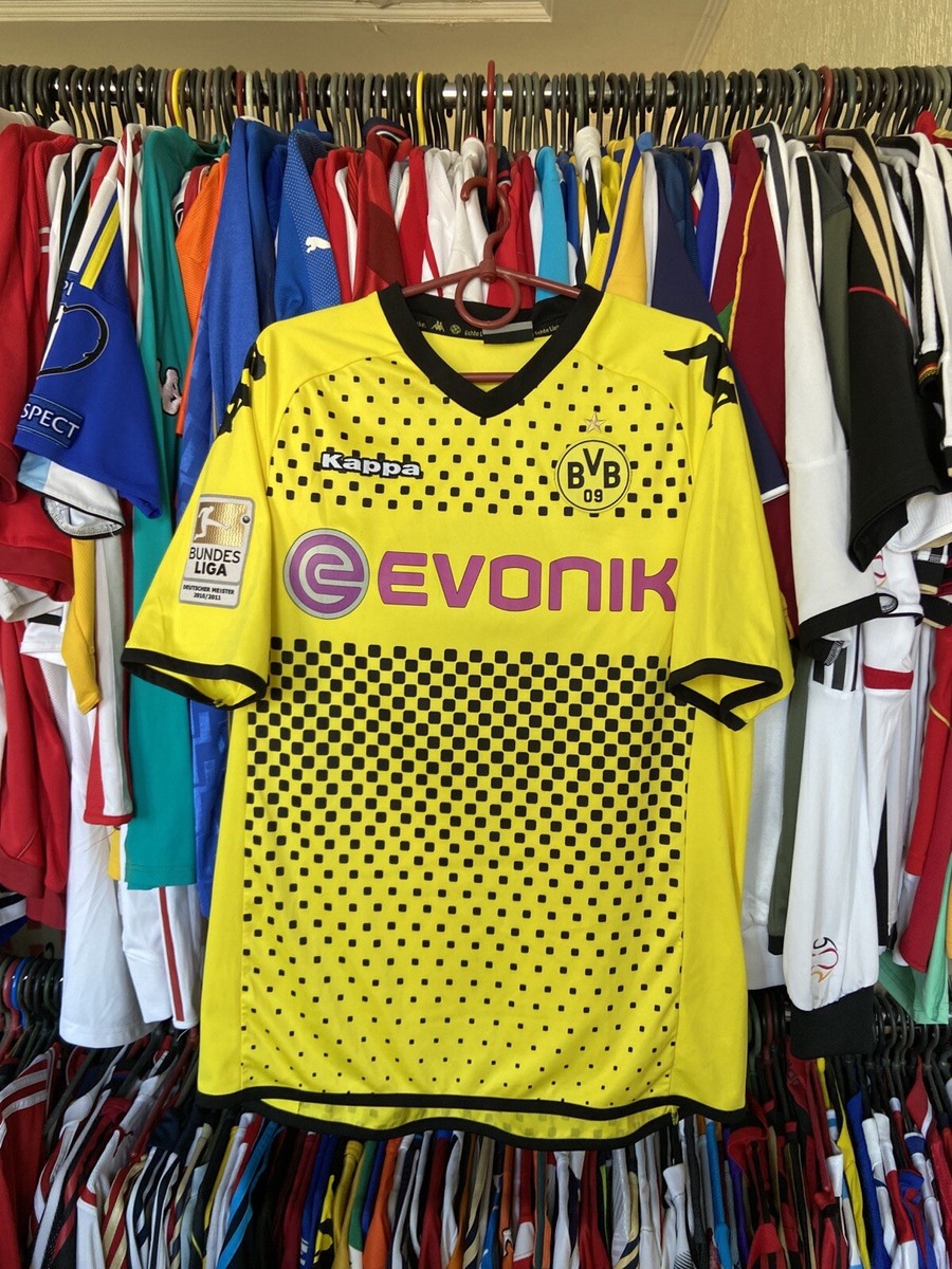 BORUSSIA DORTMUND 2011 2012 HOME SHIRT JERSEY KAPPA sz L MEN #11 M
