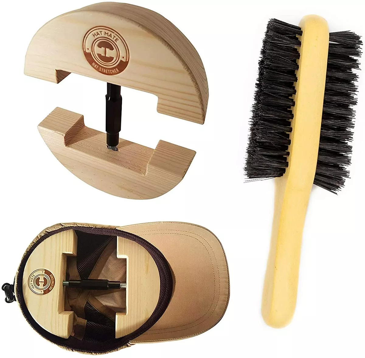 Hat Stretcher Wooden - One Size Fits All - Hat Jack - Stretch FREE Clothes  Brush