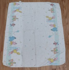Vintage Sesame Street Baby Blanket Playground Big Bird Bert Ernie Cookie Monster