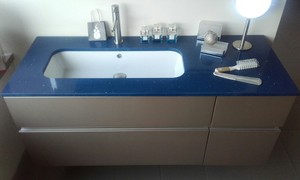 Arredo Bagno Wave Cm 130x50 C Top Goby Cristal Blu E Specchio 120x75 Stock Ebay