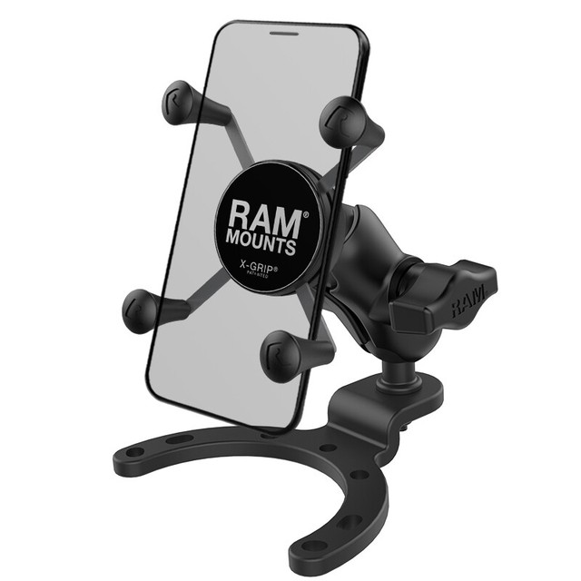 RAM Motorcycle Gas Tank Large Base Mount With Xgrip Holder for Cell