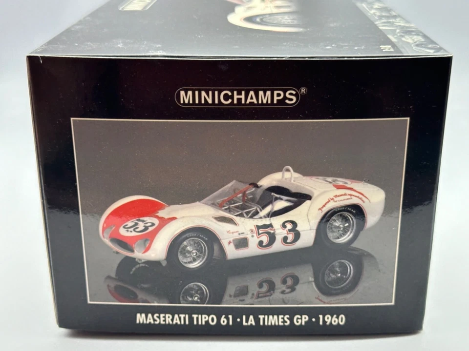 Minichamps 1960 Maserati Tipo 61, LA TImes GP, 1:18, Excellent, Boxed - Image 3 of 4