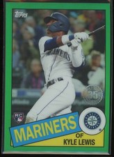 Kyle Lewis 2020 Topps Chrome 35th Anniversary 1985 Green Refractor RC ROOKIE /99