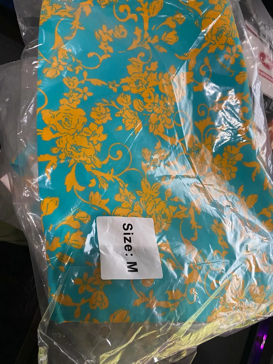 Supreme Warm Up Pant Teal Floral P45SS20 Size Medium