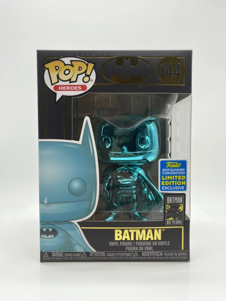 Funko Pop 144 Batman Teal Chrome SDCC Shared Exclusive 5D eBay