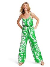 NWT Lilly Pulitzer for Target Green Boom Boom Tropical Jumpsuit XSmall