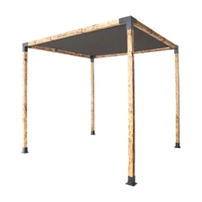 NNEDSZ Roof Pergola Gazebo Shed Matte Black Steel Brackets and Black Screen DIY
