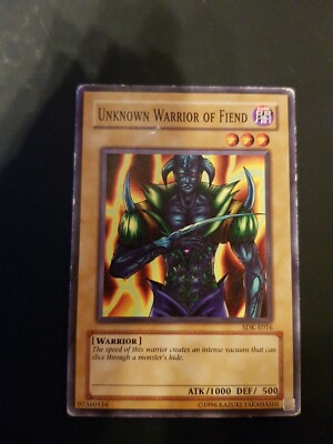 1x YuGiOh TCG Unbekannter Krieger des Unterweltlers SDK E016Trading Card Game