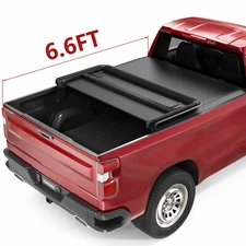 OEDRO 6.5FT 3-FOLD Tonneau Cover Truck Bed For 2019-2025 Silverado Sierra 1500