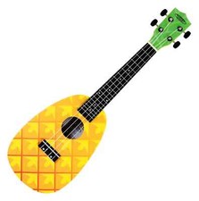 Konzert Ukulele Holz Hawaii Mini Gitarre Kinder Uke Nato Ananas Pineapple Tasche