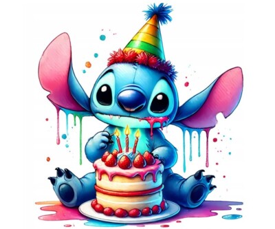 Lilo and Stitch Essbar Party Tortenaufleger Torte Freunde Zuckermasse + TEXT