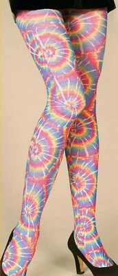 Rubie's Costume_Tie-Dye Tights,Halloween, Christmas, Mardi Gras,Easter _One Size