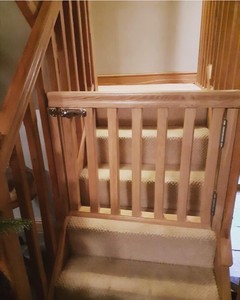 bespoke wooden stair gate
