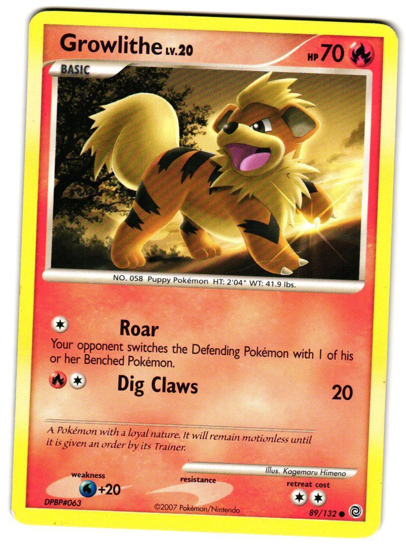 Pokemon Secret Wonders Growlithe #89/132 LP Common | eBay