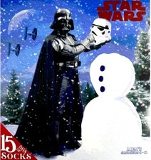 Star Wars: 15 Days of Socks Advent Calendar Christmas MEN  s Large Shoe Size 6-12