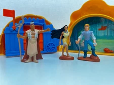Disney Pocahontas Once Upon A Time Playset w Figures Lot Toy Vintage 1994 Mattel