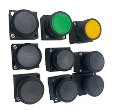 3-6mm Push Button Switch Non-Lock Momentary Open Round, Yellow, Green LOT OF 9
