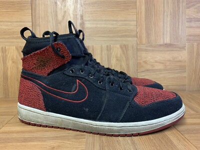 RARE🔥 Nike Air Jordan 1 High Ultra Flyknit Black Red Bred Banned  