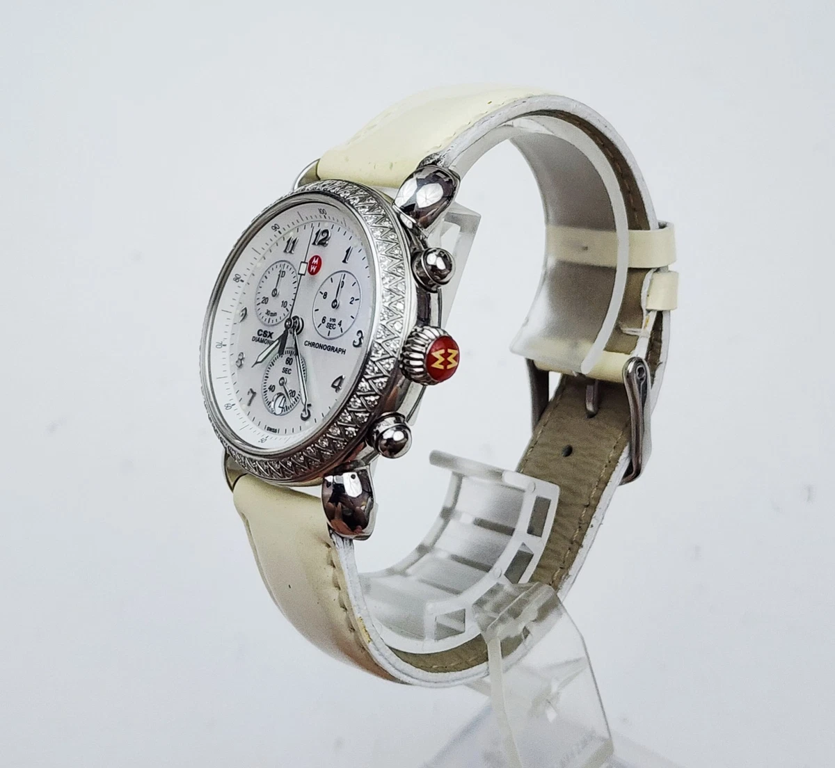 Authentic Michele Diamond Accent .67 ct CSX stainless steel Michele CSX Chronograph Wristwatches for sale | eBay main image 3