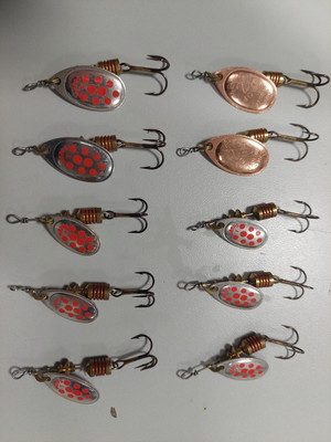 Mepps Spinner Größe 3 Aglia Kunstköder silber/rot kupfer Forelle Barsch