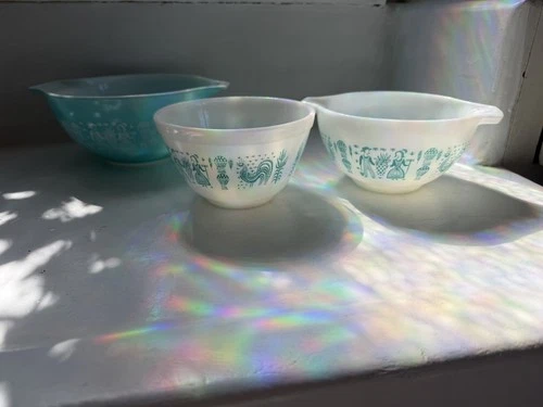 Pyrex Amish Butterprint Cinderella Mixing Bowls 1960s