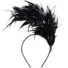 Feathers Headband Masquerade Headpiece for Women Halloween Christmas Party Favor