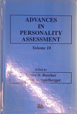 Advances in Personality Assessment: Volume 10 Butcher, James N. and Charles D. S