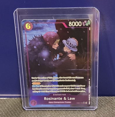 Bandai One Piece Card Game Rosinante & Law EB04-038 Sp Rare Blocker ENG