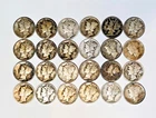 **Lot of 24, 90% Silver Mercury Dimes.**
