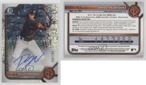 2022 Bowman Chrome Prospect Speckle Refractor /299 Diego Velasquez #CPA-DV Auto