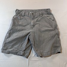 Carhartt B147 FAT Shorts Mens 36 Gray Original Fit Cargo Utility Workwear Cotton