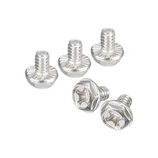 50pcs #6-32x3/16" Phillips Hex Head Flange Bolts 304 Stainless Steel Screws