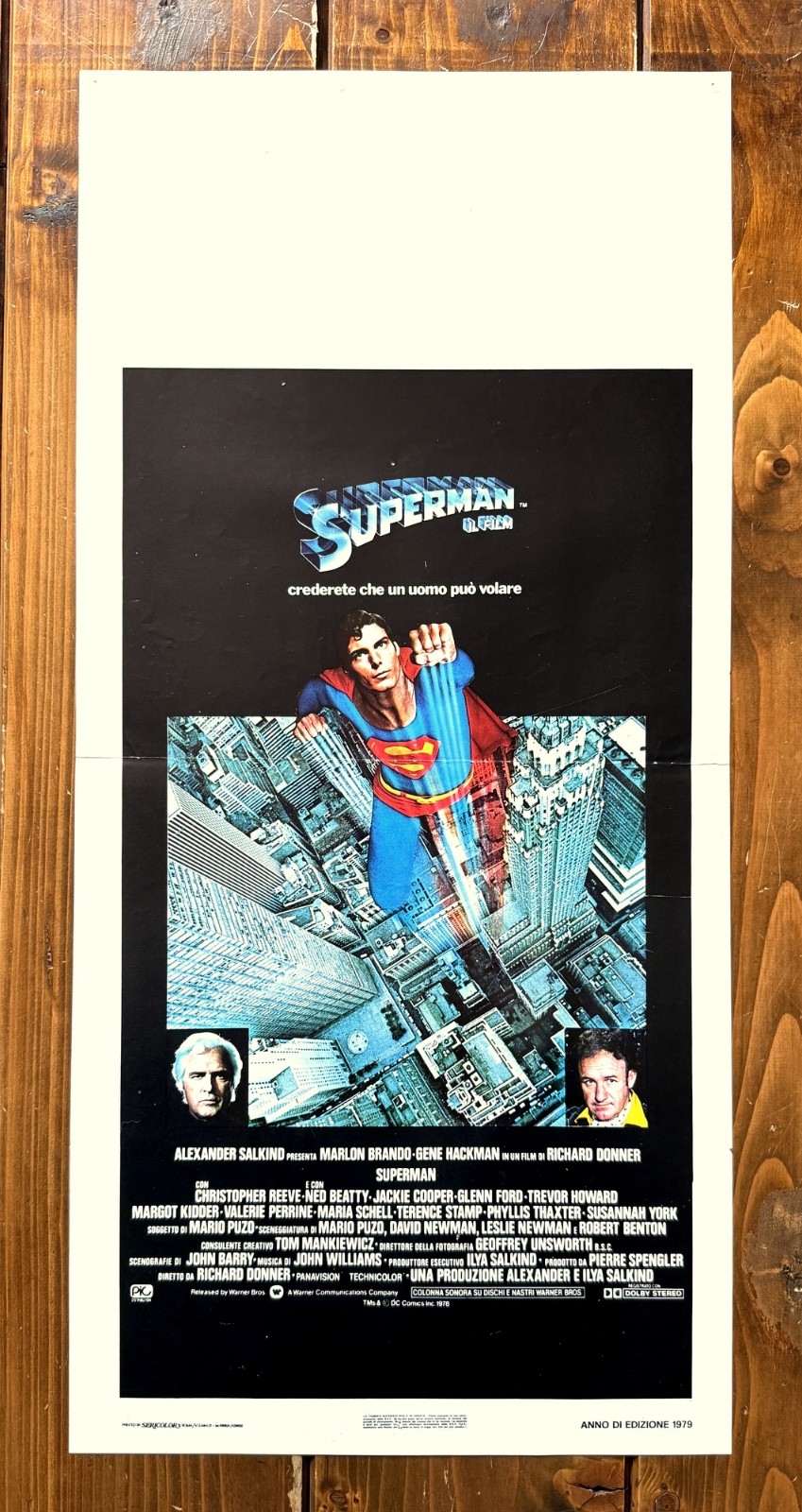 Locandina originale film Superman (1978) - Regia di Richard Donner