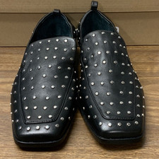 Dolce Vita Beny Stud Embellished Loafers Women's 8 Black Square Toe Slip On