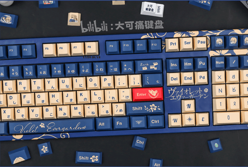 Violet Evergarden Anime Comic PBT Keycaps For Mechanical Keyboard 108 Keys Set - Picture 4 of 8