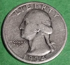 1934-P Washington Silver Quarter-Light/Medium Motto *VF Plus* with Free Shipping