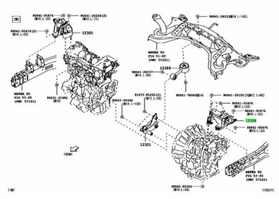 TOYOTA Passo Roomy Tank INSULATOR SUB-ASSY ENGINE MOUNTING LH 12306-B1140 Genuin