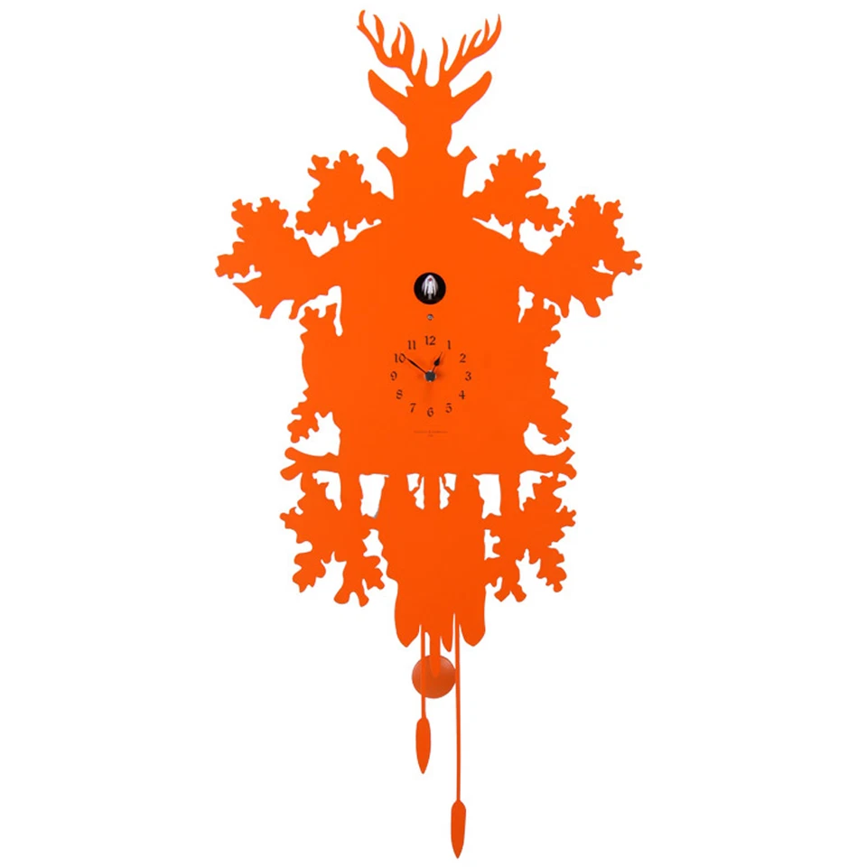 CUCU 373 orange Kuckucksuhr lackiert Metall Domeniconi Designobjekt - Bild 1 von 1