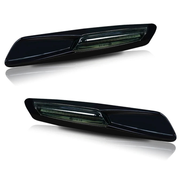 BMW 1Er LED Seitenblinker Set Schwarz Dynamic F10 Look E81 07-12 Paar-image