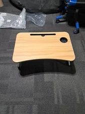 Lap Desk with Storage Drawer, Cup and Phone Holder, Laptop Bed Tray Table, 23 B4