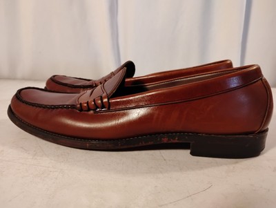 Bostonian Mens Shoes Loafers Size 14 Slipon Leather Brown Dress Casual Penny
