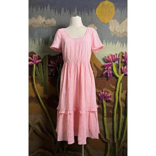 Abito midi Madewell rosa Gingham M - Foto 12 di 13