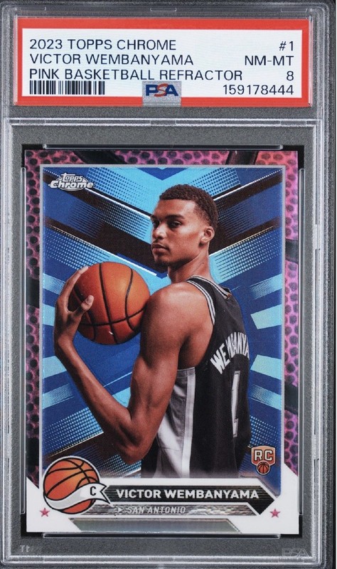 Wembanyama 2023 Chrome Pink BASKETBALL Refractor #1 RC Low POP-Please READ