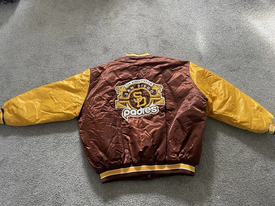 Chaqueta acolchada vintage rara G-III de Carl Banks Padres de San Diego (2XL) Foto 2 de 4