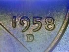1958 D Lincoln Wheat Cent Possible Doubled Date RPM Error Nice Red Brown