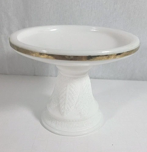 Vintage Avon Milk Glass Pillar Candle Holder Stand 3.5" Tall