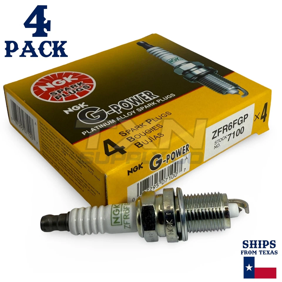 4 Pack NGK G-Power Spark Plugs 1989-1992 for Ford Probe 2.2L L4 - Image 2 of 3
