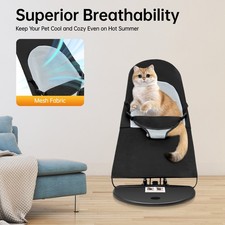 Portable Pet Rocking Chair Folding Bed Black Medium Sized Dog Cat Rocking Chair